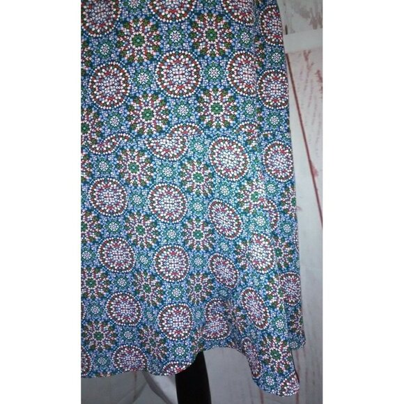 De Collections Womens Flare Skirt Size XS Side Zip Blue - Picture 8 of 12